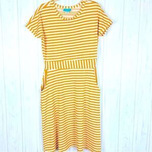 EDYN Dress Yellow Stripe Anna Size L